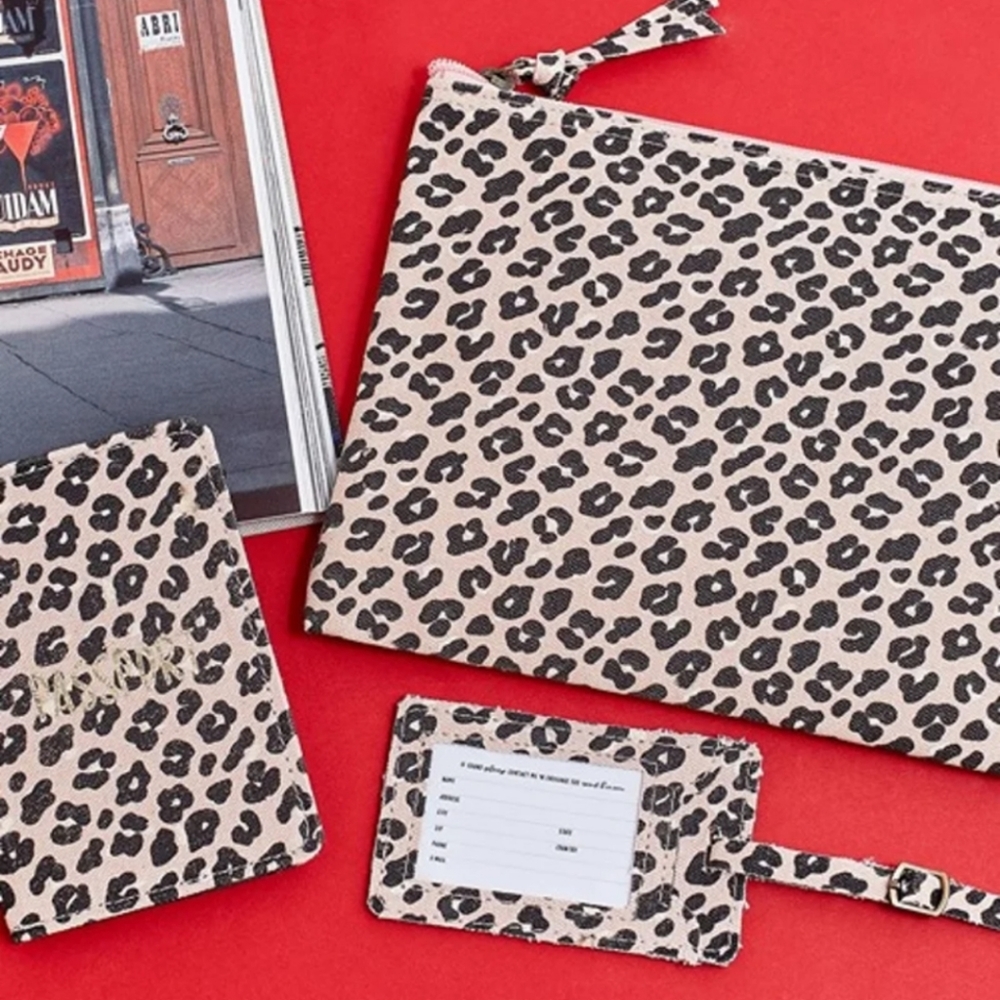 Shiraleah Leopard 3 piece Travel Bag Set 'TARA' BNWT RETIRED $70
